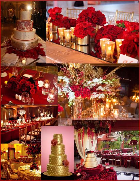 red and gold wedding theme